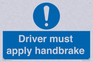 Driver must apply handbrake